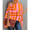 Rayé orange et rose