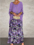 Violet avec fleurs